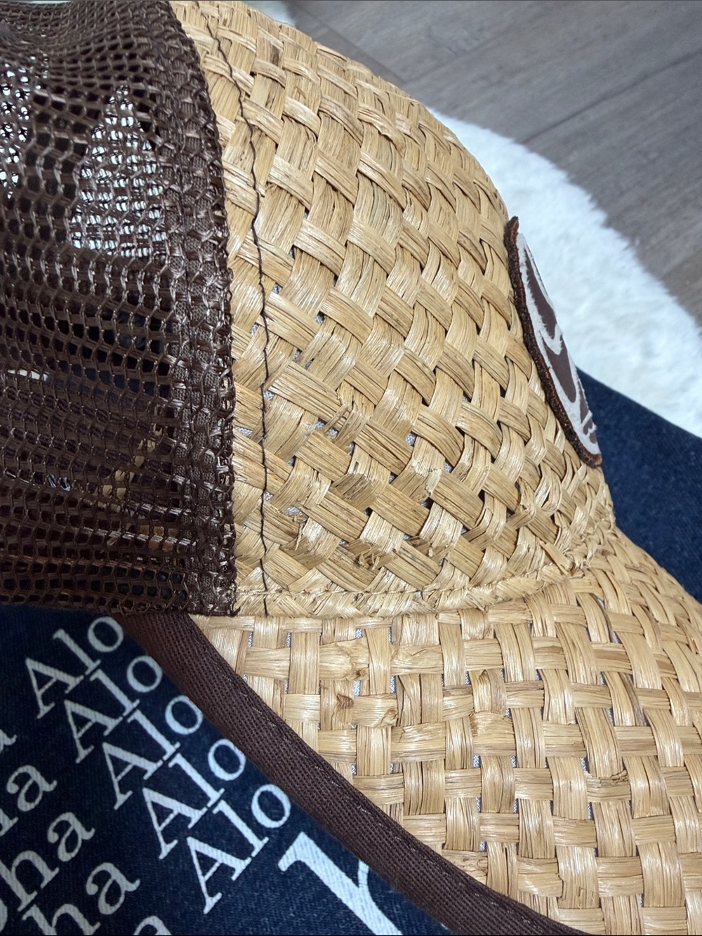 Bundle Mahalo Aloha Navy Tote with Hat - Picture 5 of 16